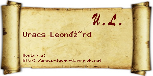 Uracs Leonárd névjegykártya